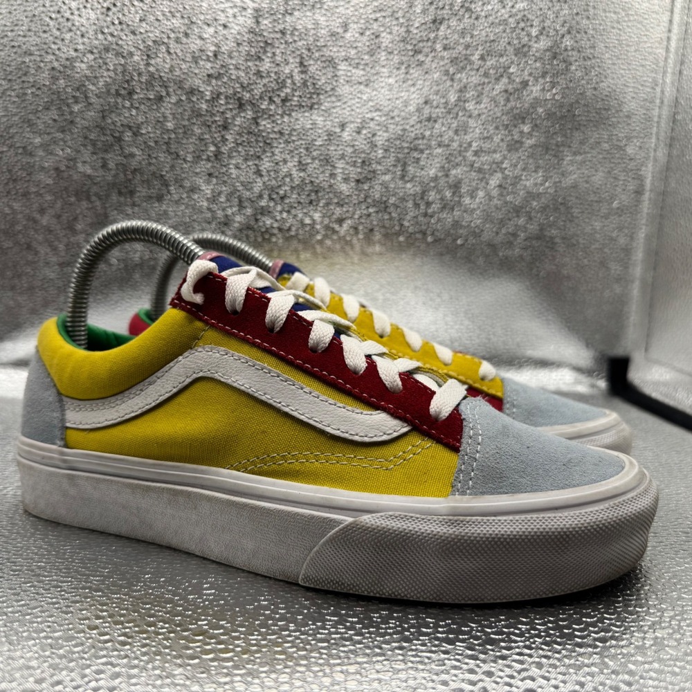 Size 7 Vans Old Skool Sneakers Womens Multi Color Excellent Colorblock Suede